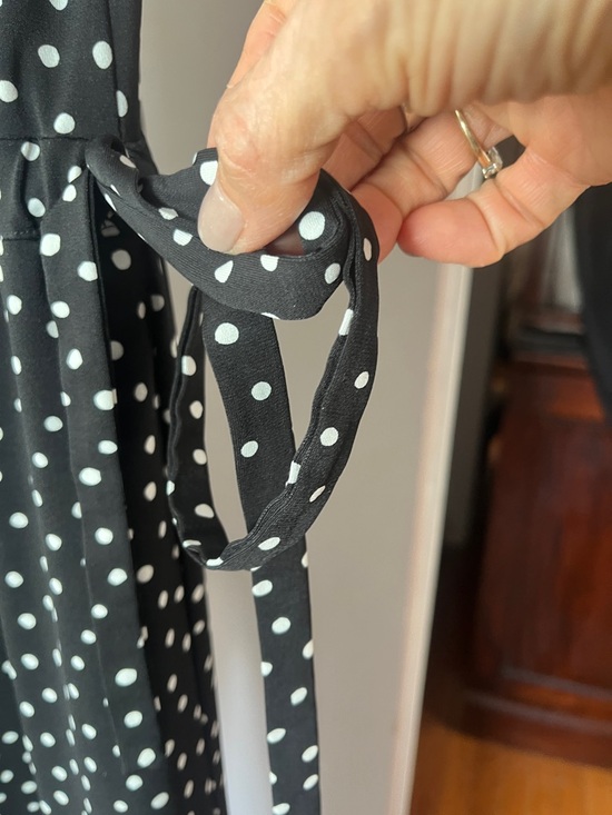 Max Studio Black and White Polka Dot Sleeveless Jumpsuit - Picture 6 of 8